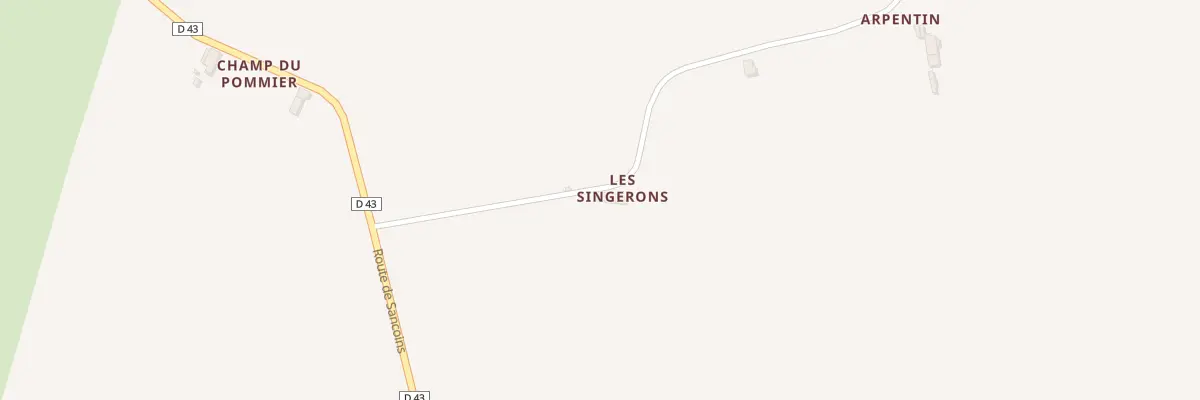 Plan du 69 Les Singerons à Vereaux