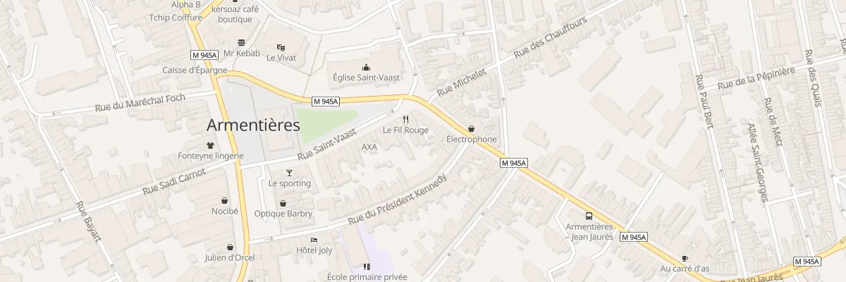 Plan du 40B Rue Saint Vaast à Armentières