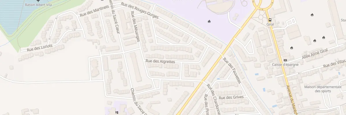 Plan du 22 Rue des Aigrettes à Perpignan