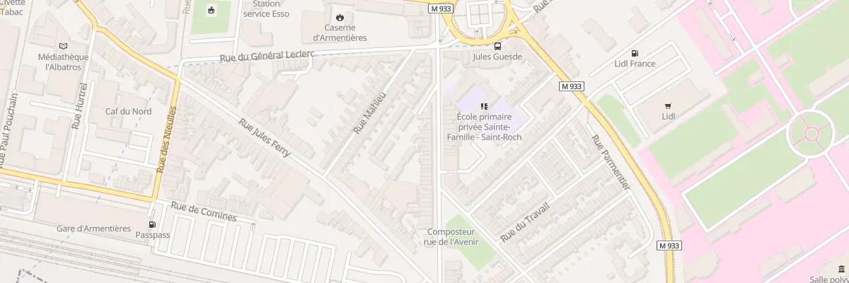 Plan du 20 Rue de l’Abbe Doudermy à Armentières