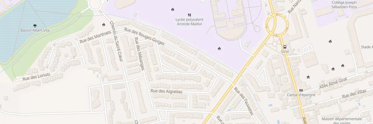 Plan du 15 Rue des Rouges-Gorges à Perpignan