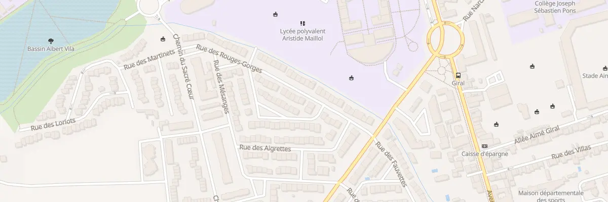 Plan du 13 Rue des Rouges-Gorges à Perpignan