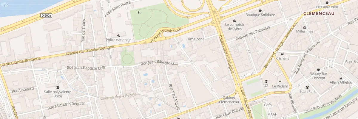 Plan du 6 Rue Jean-Baptiste Lulli à Perpignan