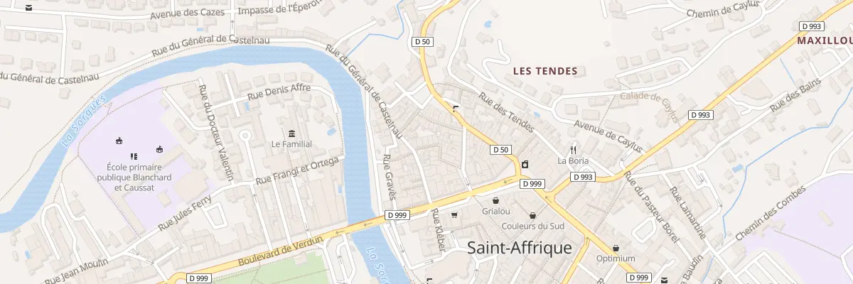 Plan du 16 Rue Michelet à Saint-Affrique