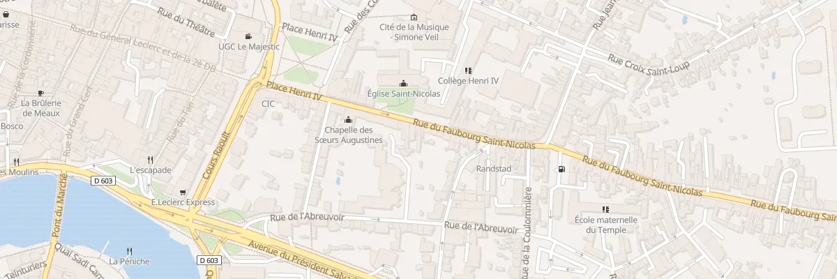 Plan du 12 Rue du Faubourg Saint Nicolas à Meaux