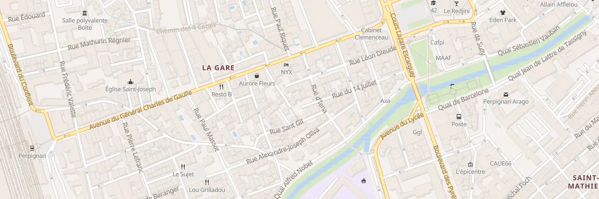 Plan du 24 Rue du Quatorze-Juillet à Perpignan
