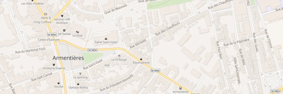 Plan du 2 Rue Michelet à Armentières