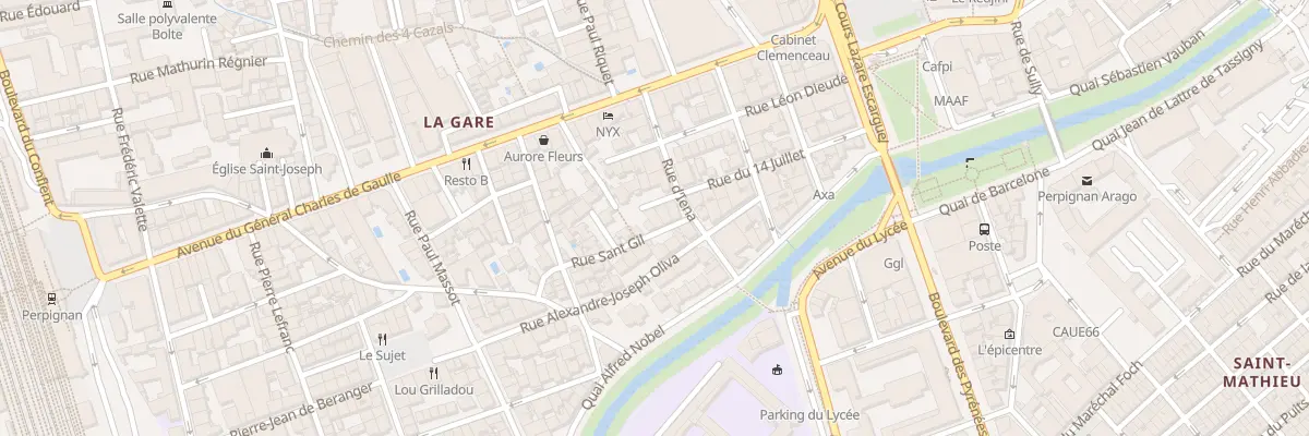 Plan du 23 Rue du Quatorze-Juillet à Perpignan