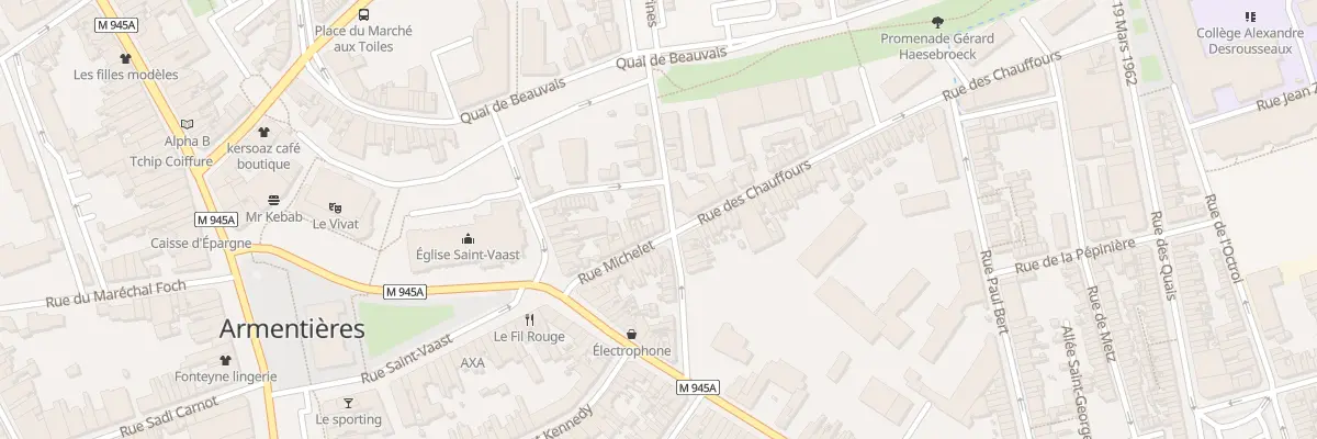 Plan du 15 Rue Michelet à Armentières