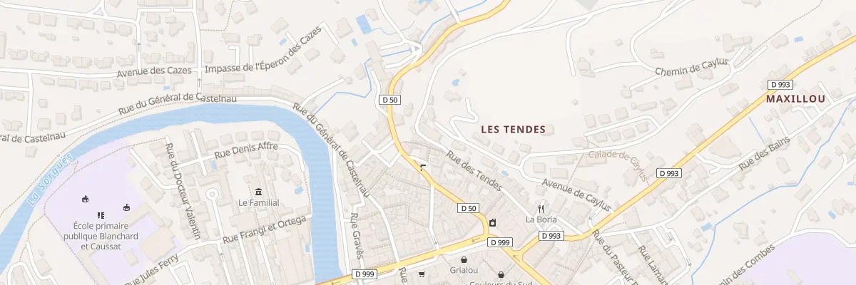 Plan du 2 Rue des Basses Tendes à Saint-Affrique