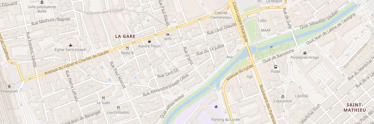 Plan du 19 Rue du Quatorze-Juillet à Perpignan