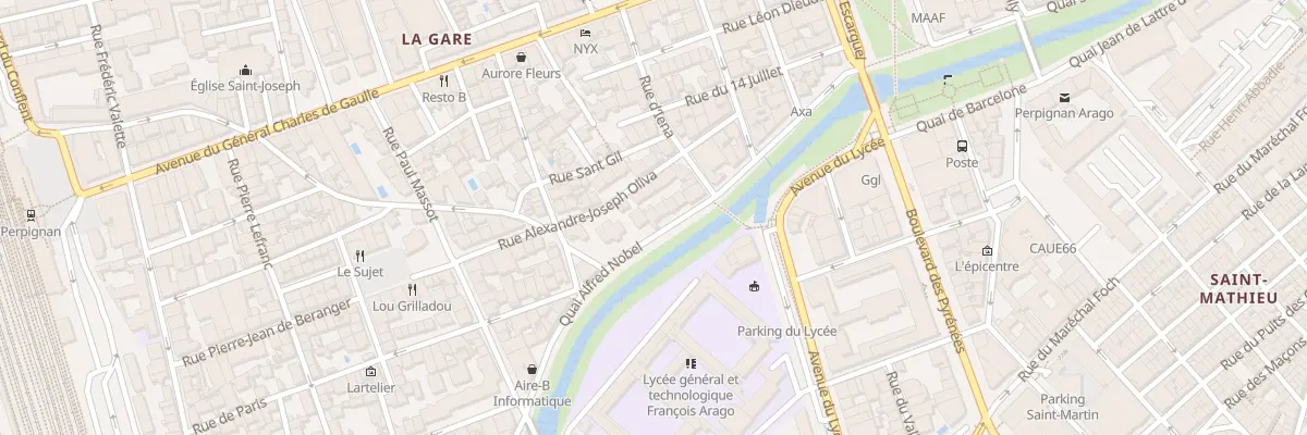 Plan du 12B Quai Nobel à Perpignan