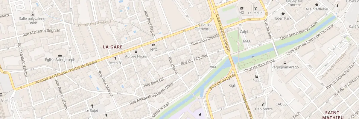 Plan du 18 Rue du Quatorze-Juillet à Perpignan