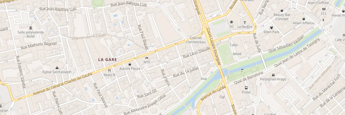 Plan du 14 Rue Léon Dieudé à Perpignan