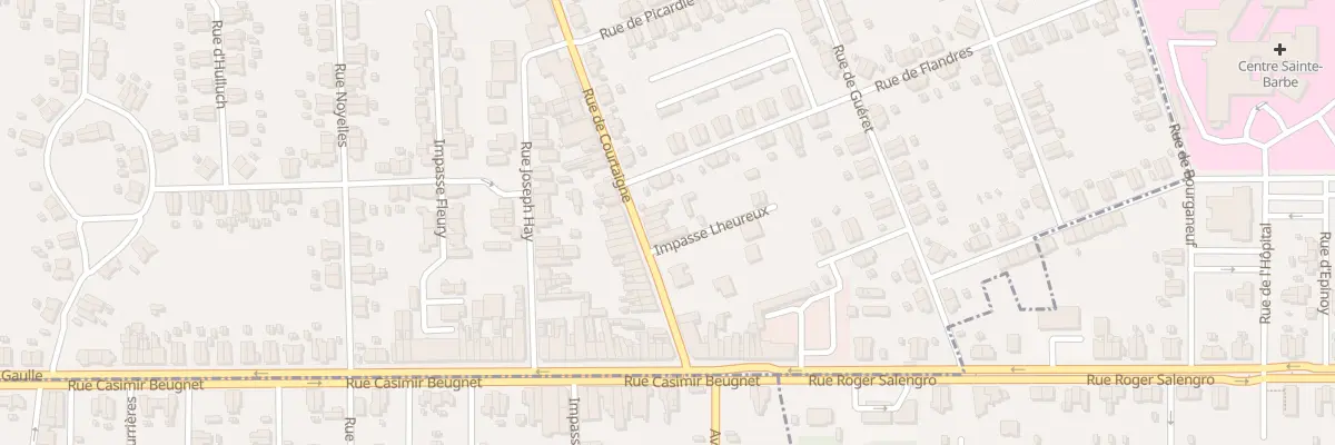 Plan du 1170 Rue de Courtaigne à Noyelles-sous-Lens