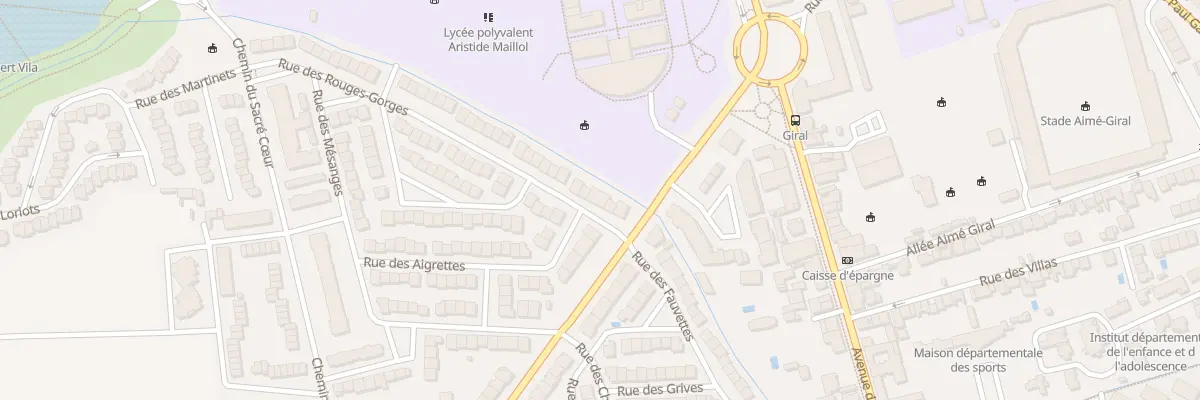 Plan du 8 Rue des Rouges-Gorges à Perpignan