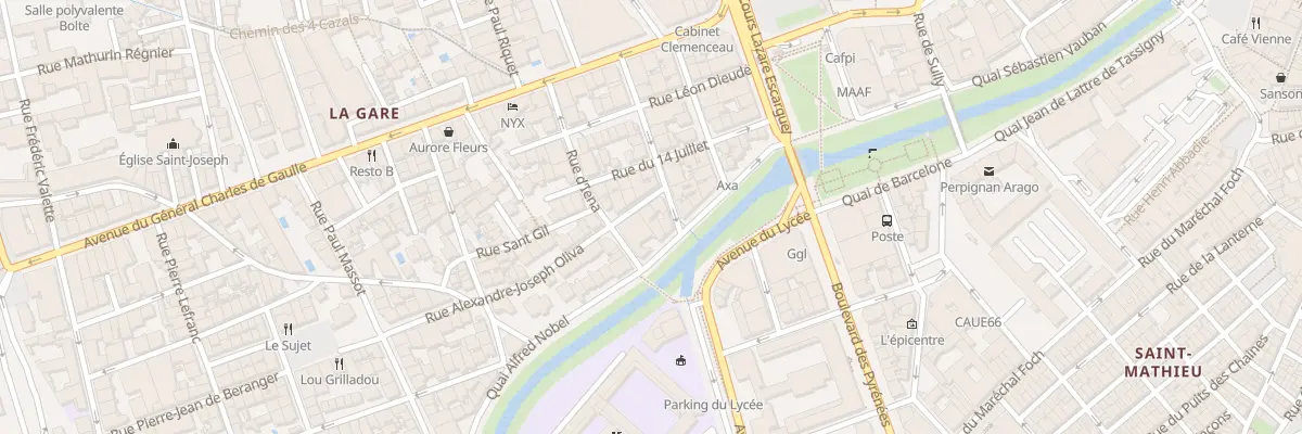 Plan du 28 Rue Oliva à Perpignan