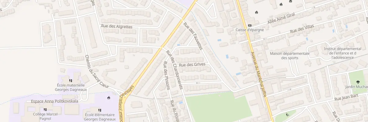Plan du 14 Rue des Grives à Perpignan