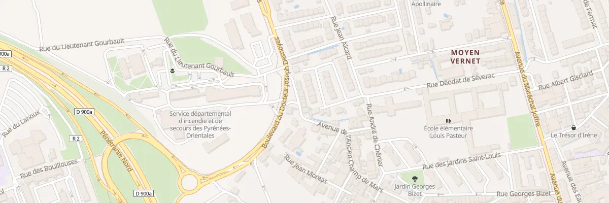 Plan du 90 Av Anc Champ de Mars à Perpignan