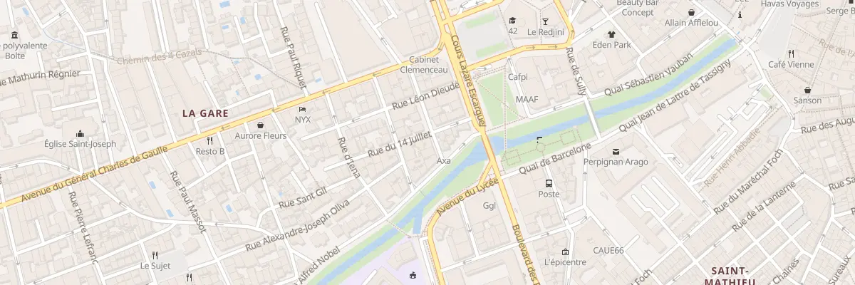 Plan du 5 Rue du Quatorze-Juillet à Perpignan