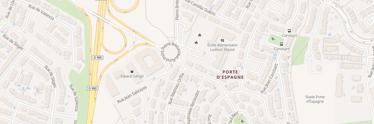Plan du 28 Rue Pierre Bretonneau à Perpignan