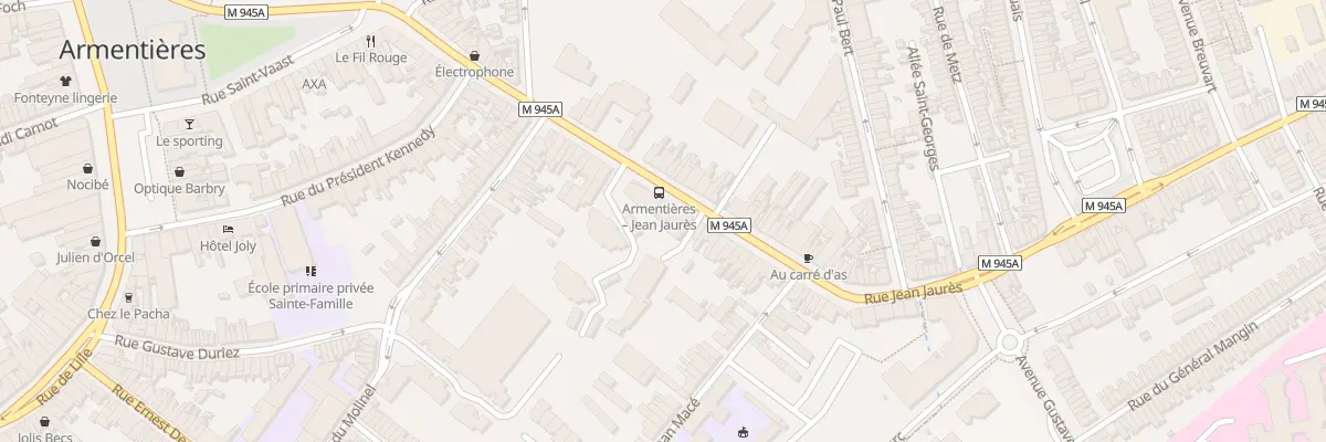 Plan du 50 Rue Jean Jaures à Armentières