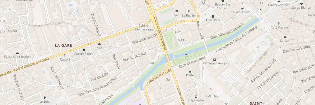 Plan du 1 Rue du Quatorze-Juillet à Perpignan