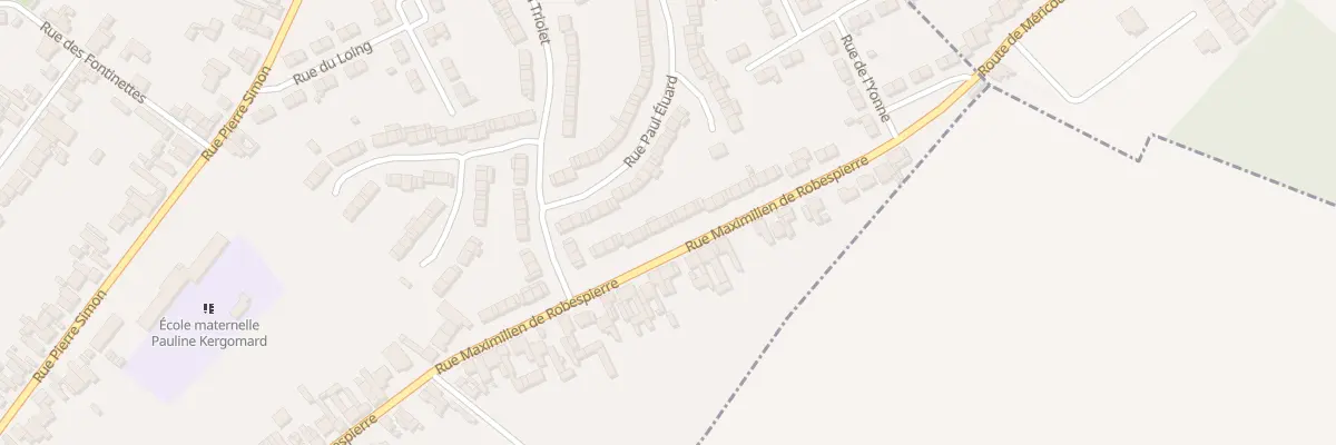 Plan du 133 Rue Robespierre à Méricourt