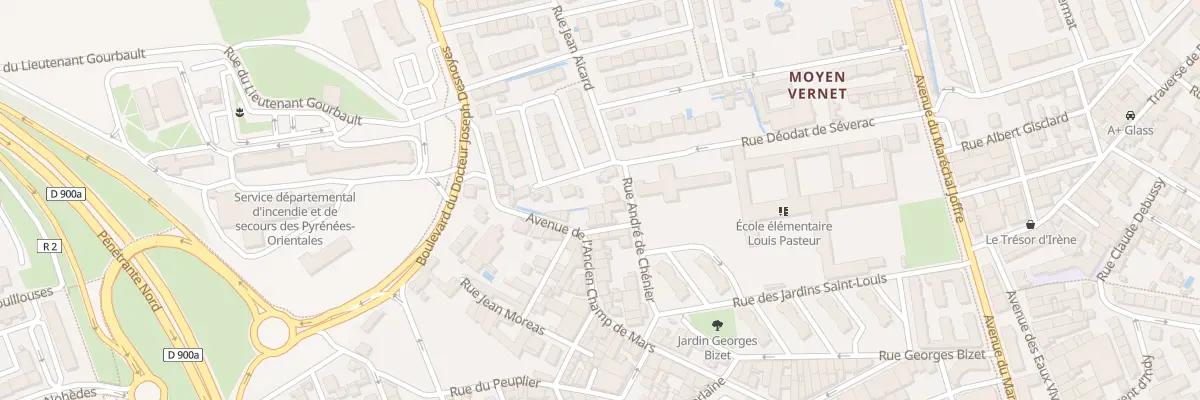 Plan du 19 Rue Andre Chenier à Perpignan