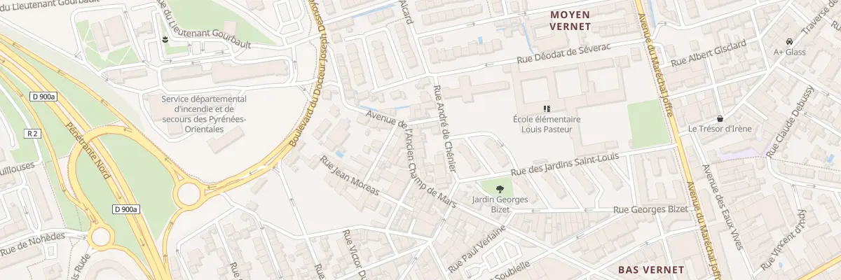 Plan du 70 Av Anc Champ de Mars à Perpignan