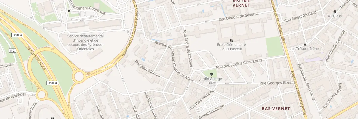 Plan du 66 Av Anc Champ de Mars à Perpignan