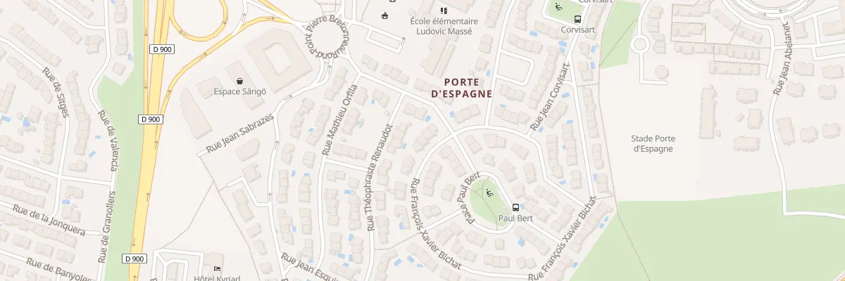 Plan du 95 Rue Francois Xavier Bichat à Perpignan
