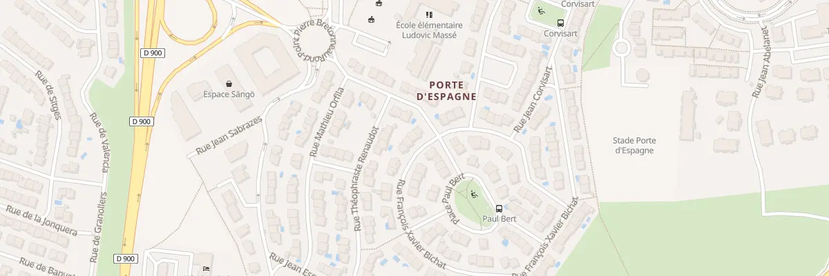 Plan du 97 Rue Francois Xavier Bichat à Perpignan