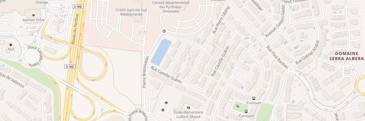 Plan du 8 Rue Casimir Davaine à Perpignan