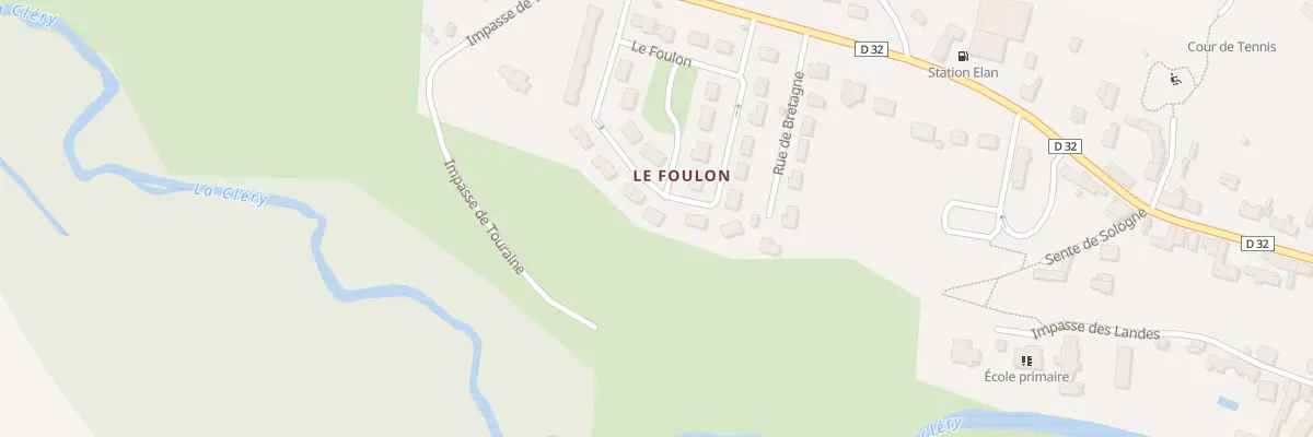 Plan du Foulon à La Selle-sur-le-Bied