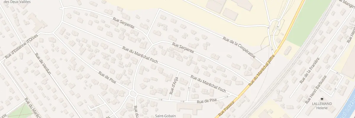 Plan du 28 Rue du Maréchal Foch à Thourotte