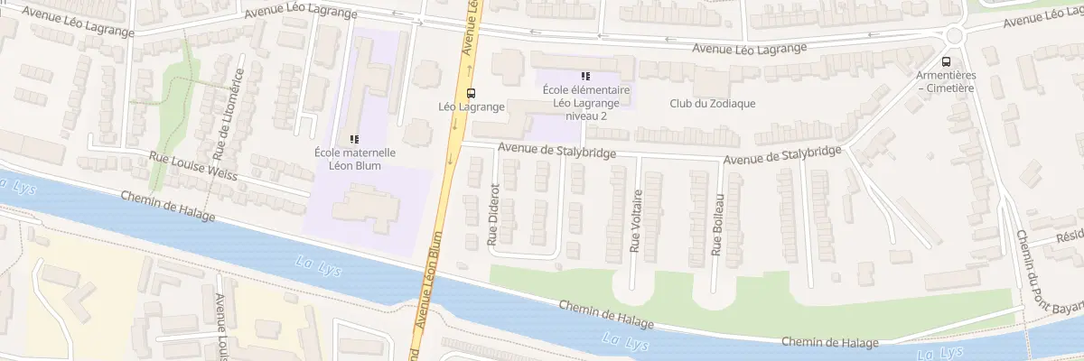 Plan du 6 Rue Jean Jacques Rousseau à Armentières