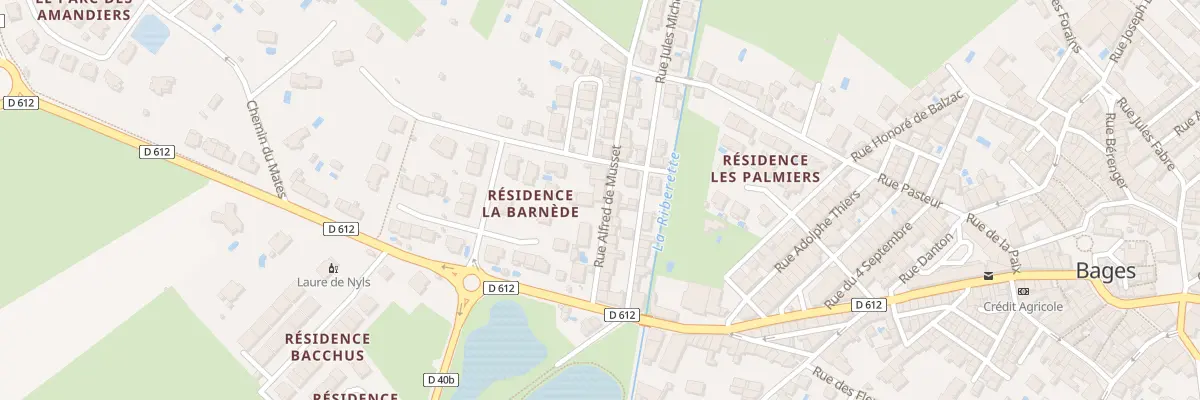 Plan du 4 Rue Alfred de Musset à Bages