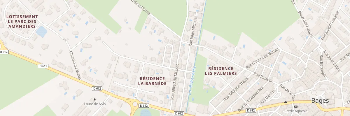 Plan du 10 Rue Alfred de Musset à Bages