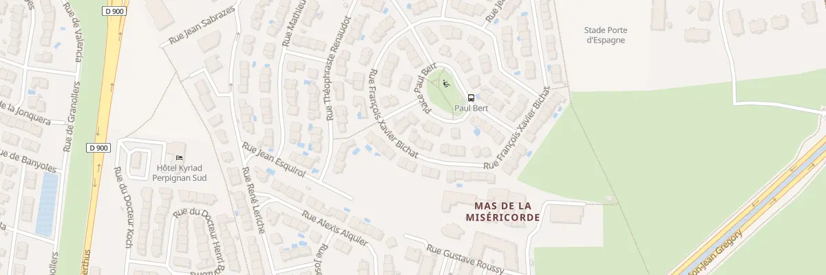 Plan du 42 Rue Francois Xavier Bichat à Perpignan