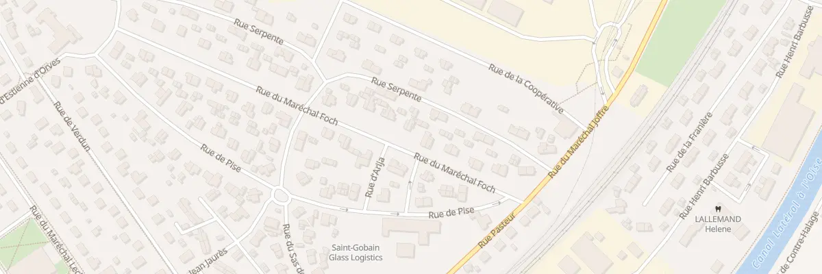 Plan du 22 Rue du Maréchal Foch à Thourotte