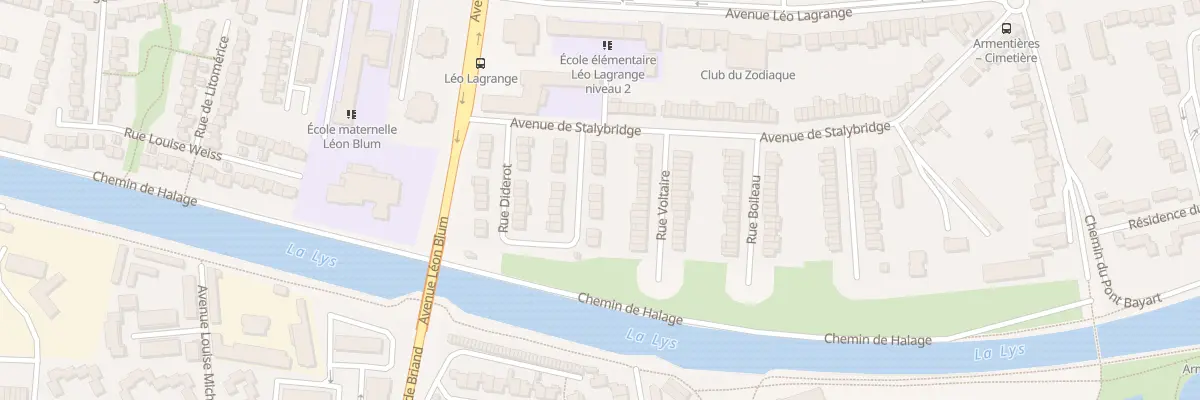 Plan du 11 Rue Jean Jacques Rousseau à Armentières