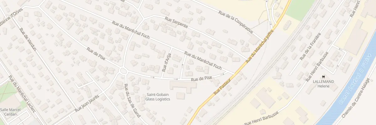Plan du 5 Rue du Maréchal Foch à Thourotte