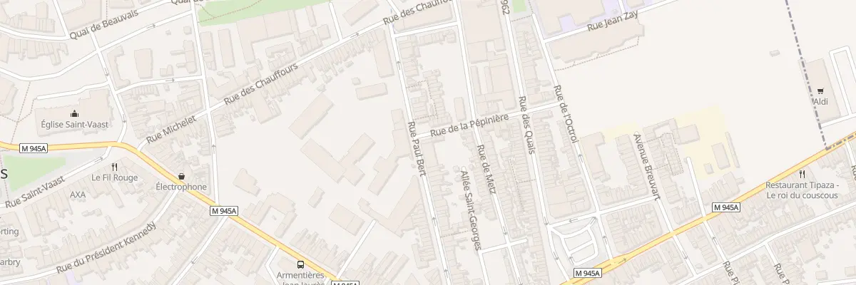 Plan du 66 Rue Paul Bert à Armentières