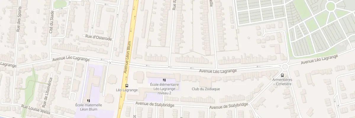 Plan du 111 Av Leo Lagrange à Armentières