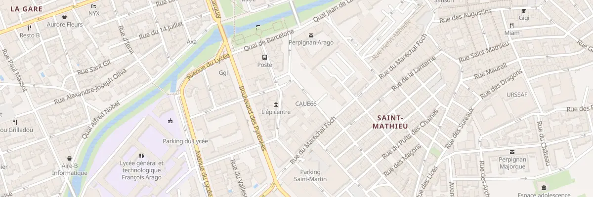 Plan du 16 Rue Pierre Cartelet à Perpignan