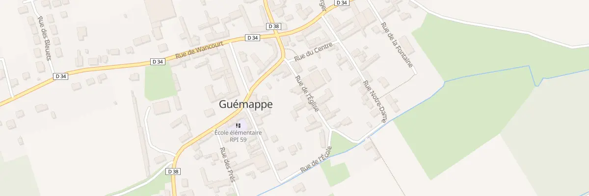 Plan du 1 Rue de l’Eglise à Guémappe
