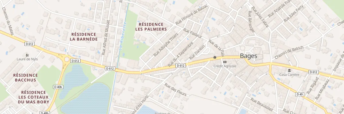 Plan du 2 Rue Voltaire à Bages