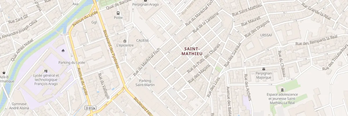 Plan du 40 Rue François Arago à Perpignan