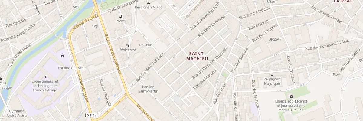 Plan du 38 Rue François Arago à Perpignan
